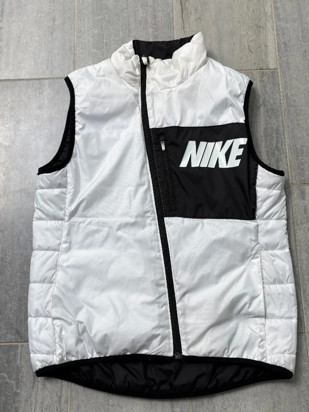 Nike Reversible Puffer Vest Wake Forest Black White Size Small
